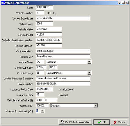 Vehicle Loan Servicing Software