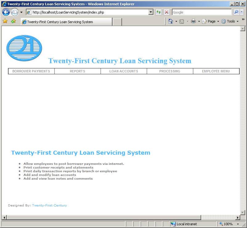 Loan Software Web System